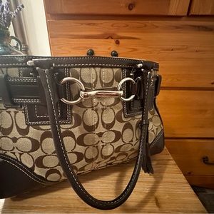 Authentic Coach Signature Fabric Handbag